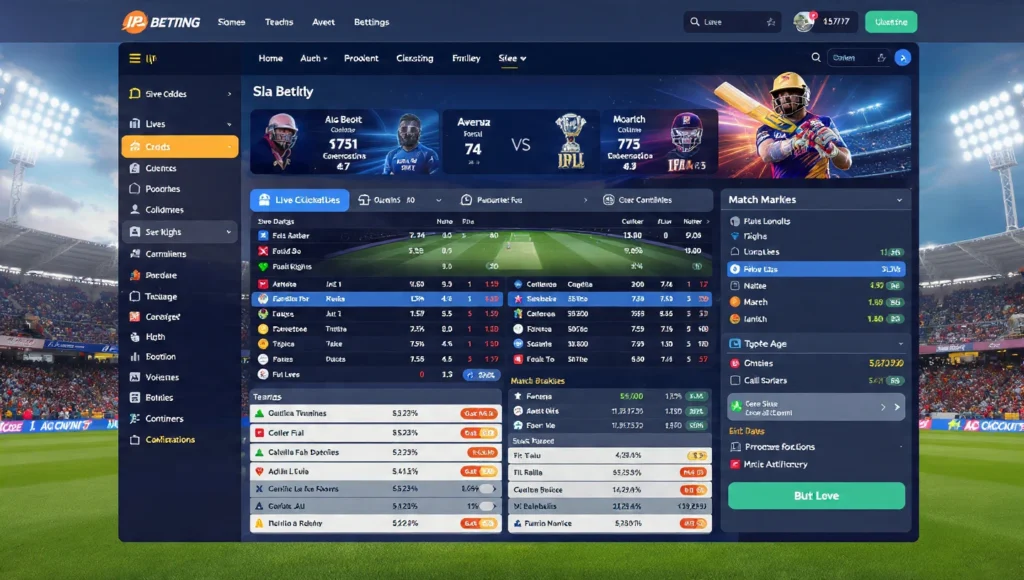live cricket betting site India with IPL match odds